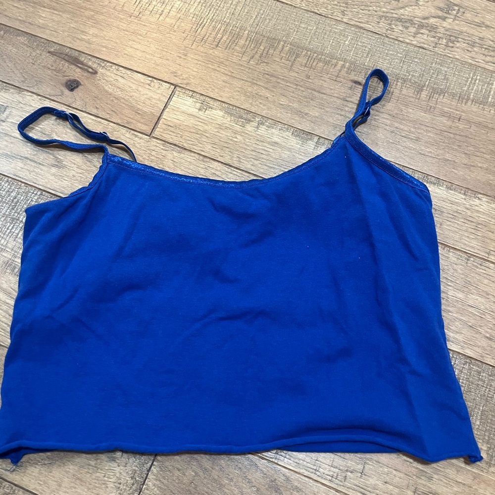 Dark Blue Cropped Tank Top